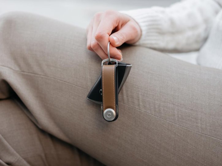 orbitkey Key Organiser Hybrid leather acorn